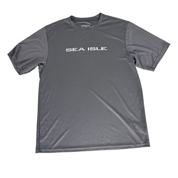 Unisex Gray Sea Isle Performance style T-shirt - Picture 1 of 4